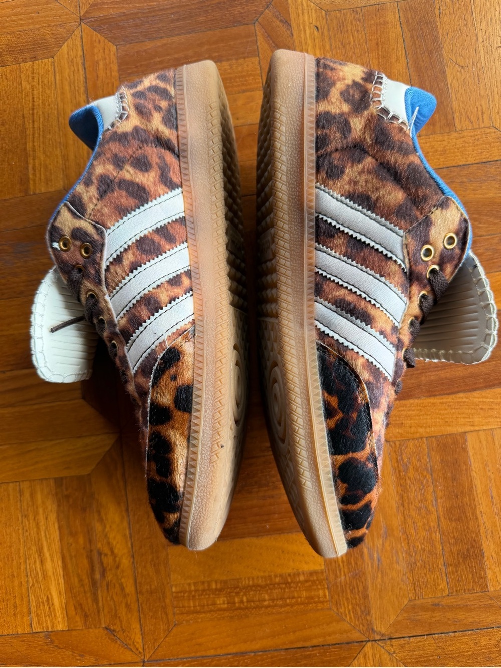 ADIDAS x Wales Bonner Samba Leopard Print Pony hair sneakers  F/W 2023 M8/W9.5